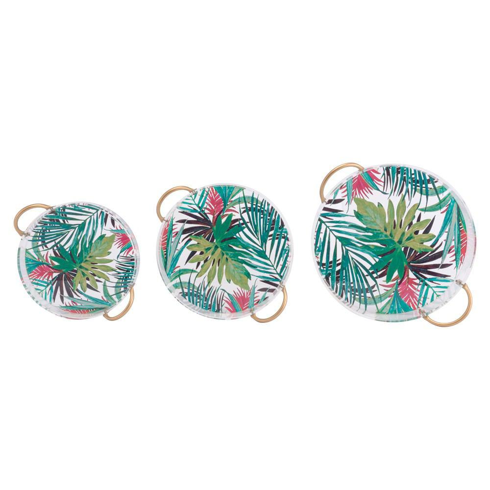 Zuo Tropical Trays Multicolor - Set Of 3