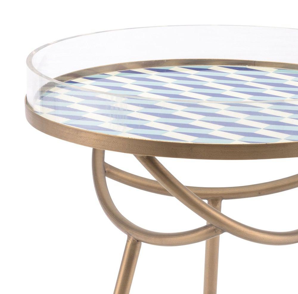 Zuo Lattice Round Table Blue