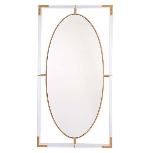 Zuo Lucite Rectangular Mirror Clear