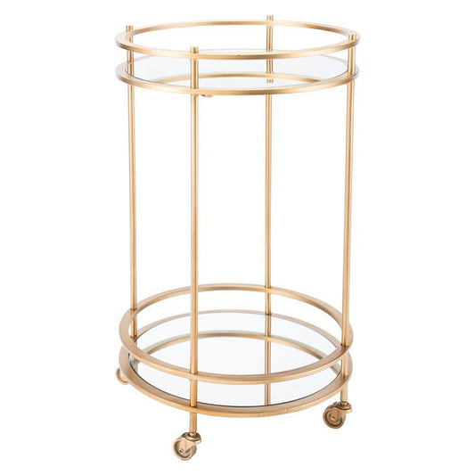 Zuo Round Bar Cart Gold