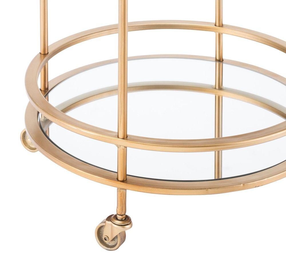 Zuo Round Bar Cart Gold