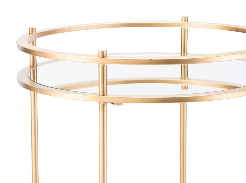 Zuo Round Bar Cart Gold