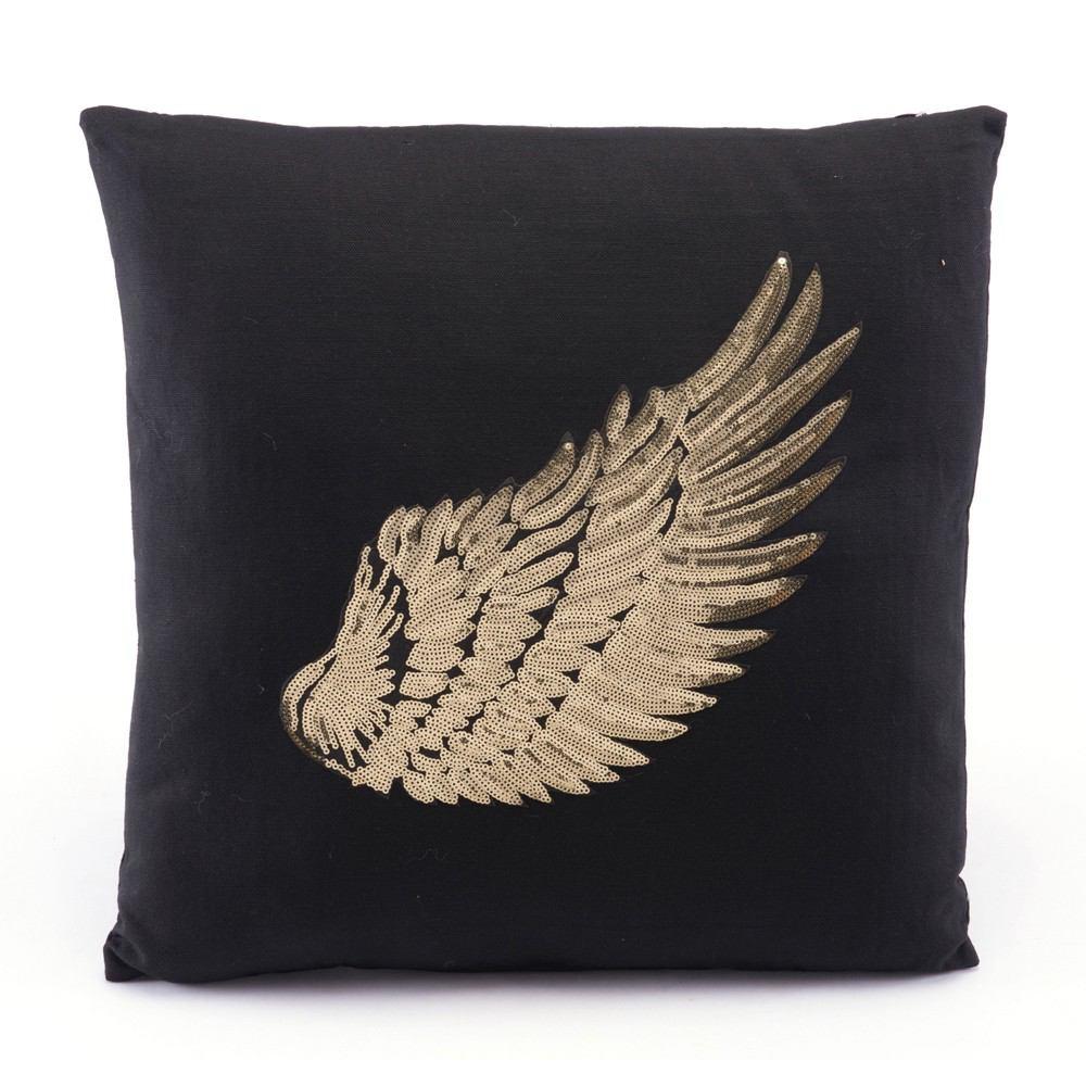 Zuo Metallic Wings Pillows Black & Gold - Set Of 2