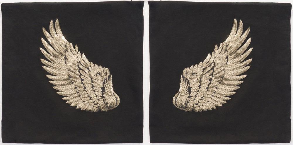 Zuo Metallic Wings Pillows Black & Gold - Set Of 2