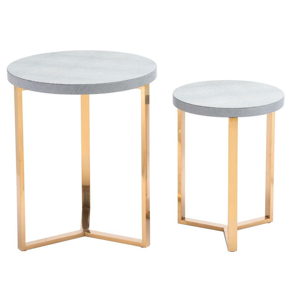 Zuo Gela Round Tables Gray - Set Of 2