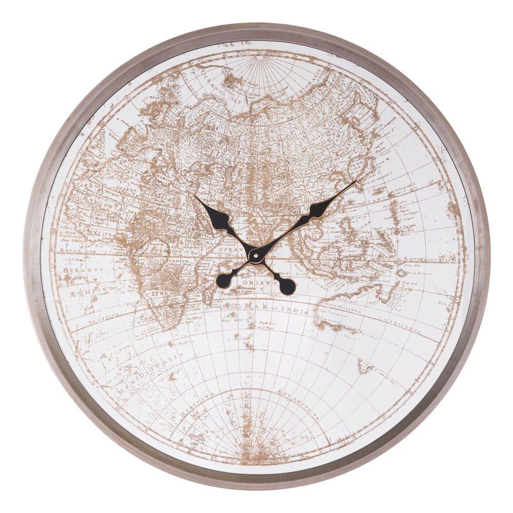 Zuo Hora Mundial Clock - Antique Silver