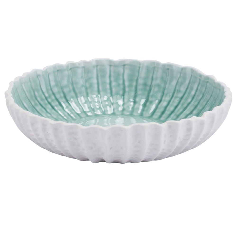 Zuo Fiore Large Bowl White & Green