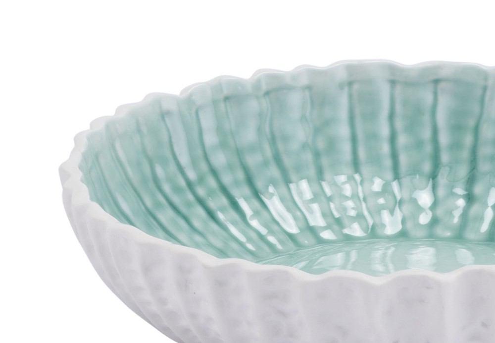 Zuo Fiore Large Bowl White & Green