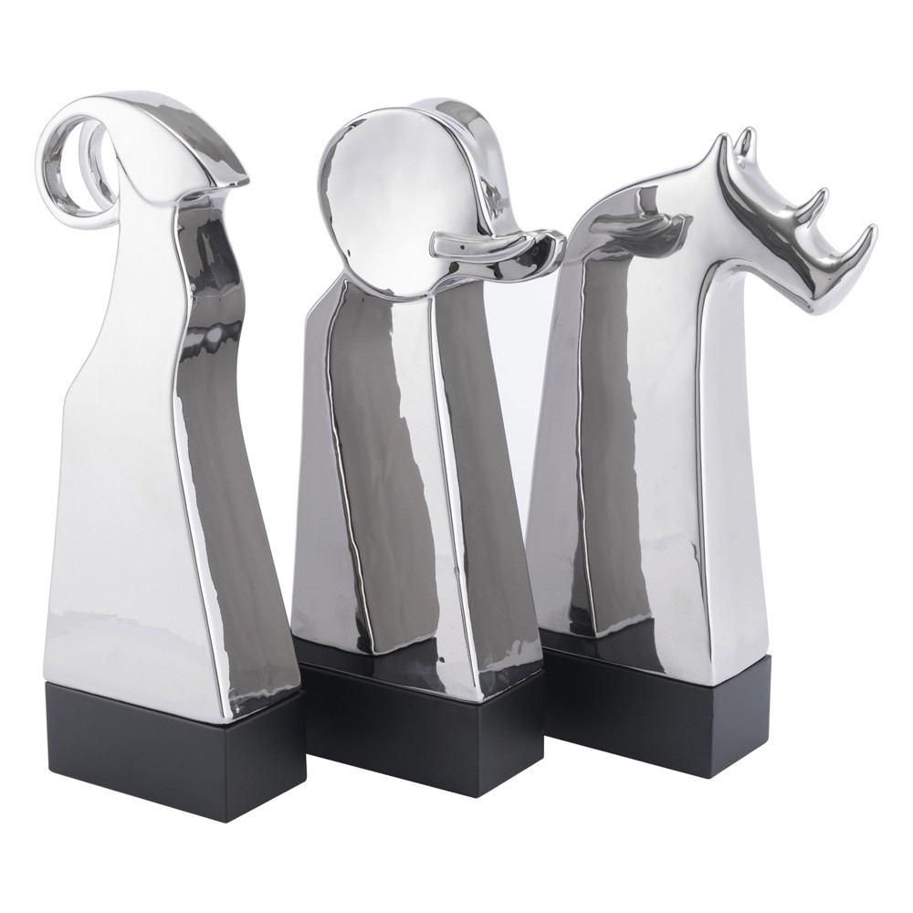 Zuo Elephant with Pedestal Silver