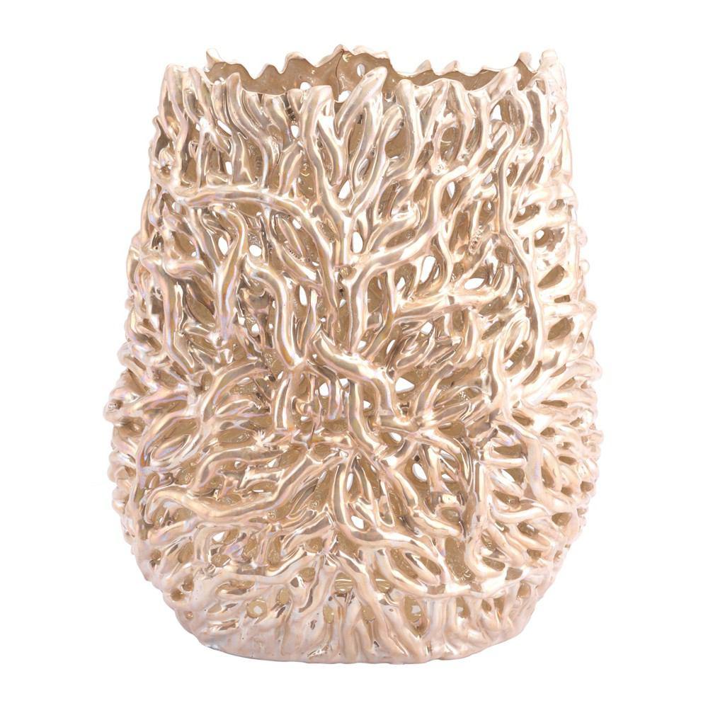 Zuo Pearl Short Vase Gold