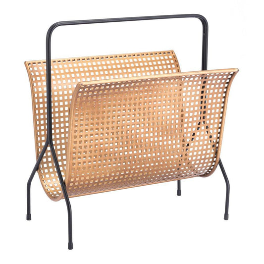 Zuo Dotted Magazine Rack Gold