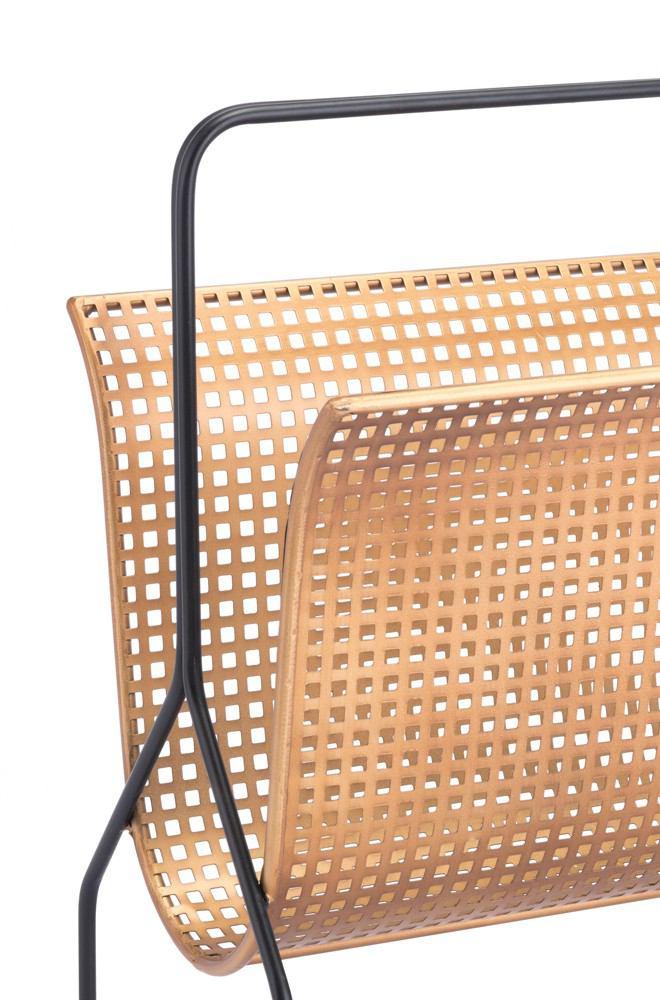 Zuo Dotted Magazine Rack Gold