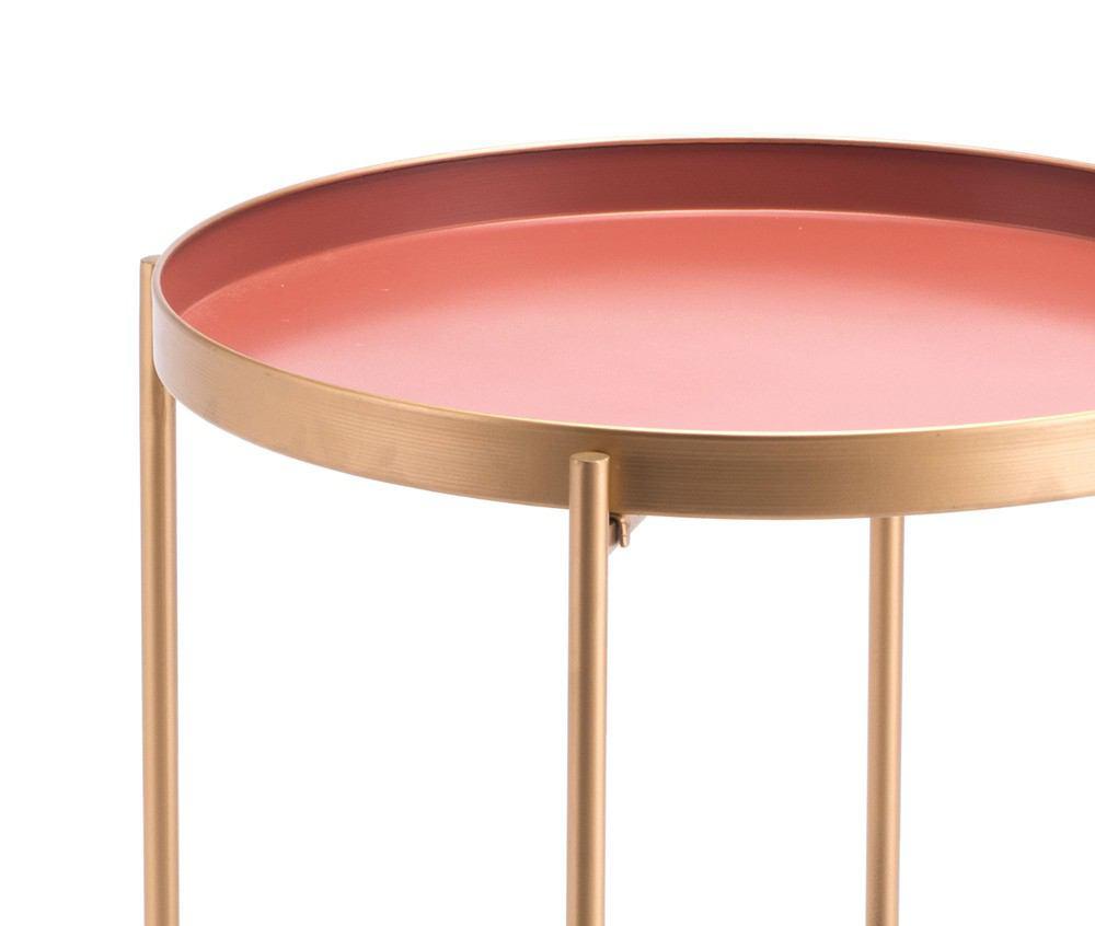 Zuo Red Short End Table Pink