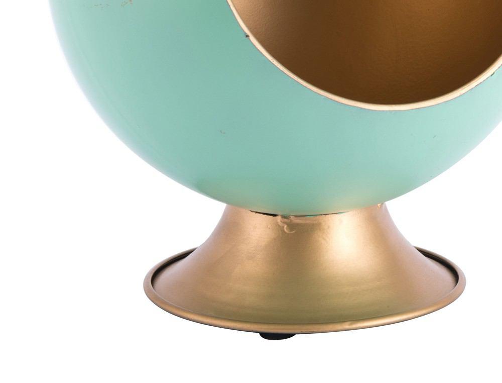 Zuo Round Small Metal Planter Green