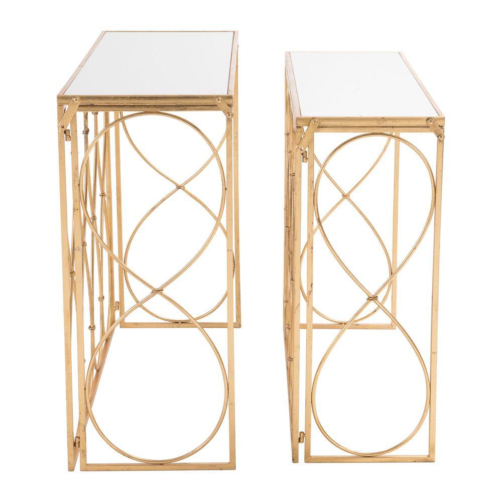 Zuo Twist Console Tables Gold - Set Of 2