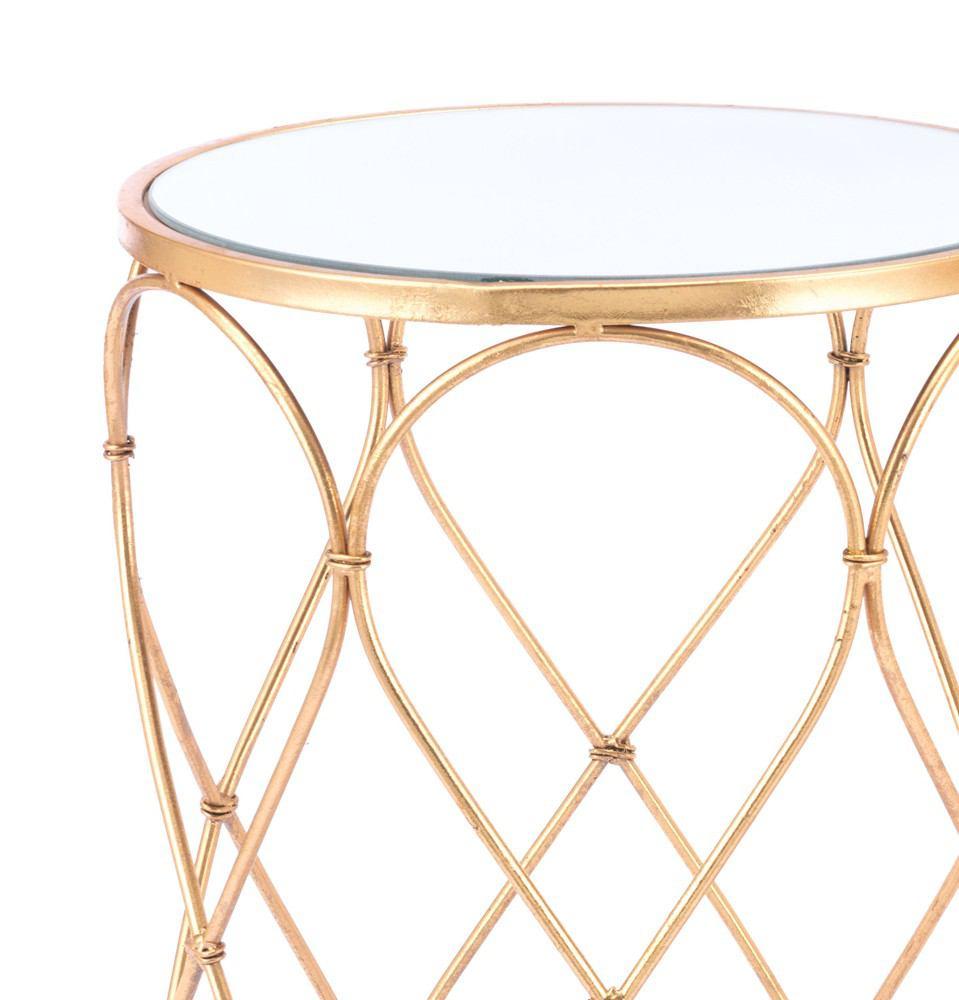 Zuo Twist End Tables Gold - Set Of 2