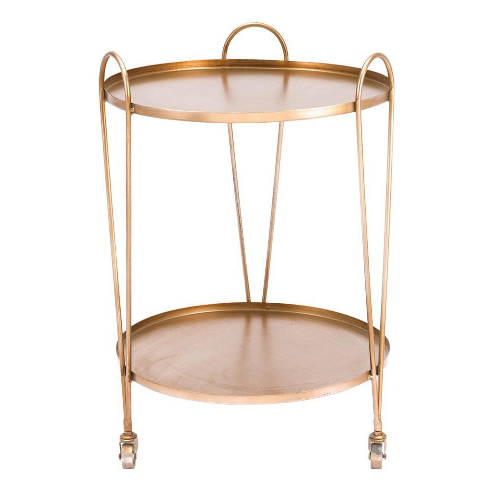 Zuo Trebede Bar Cart Gold