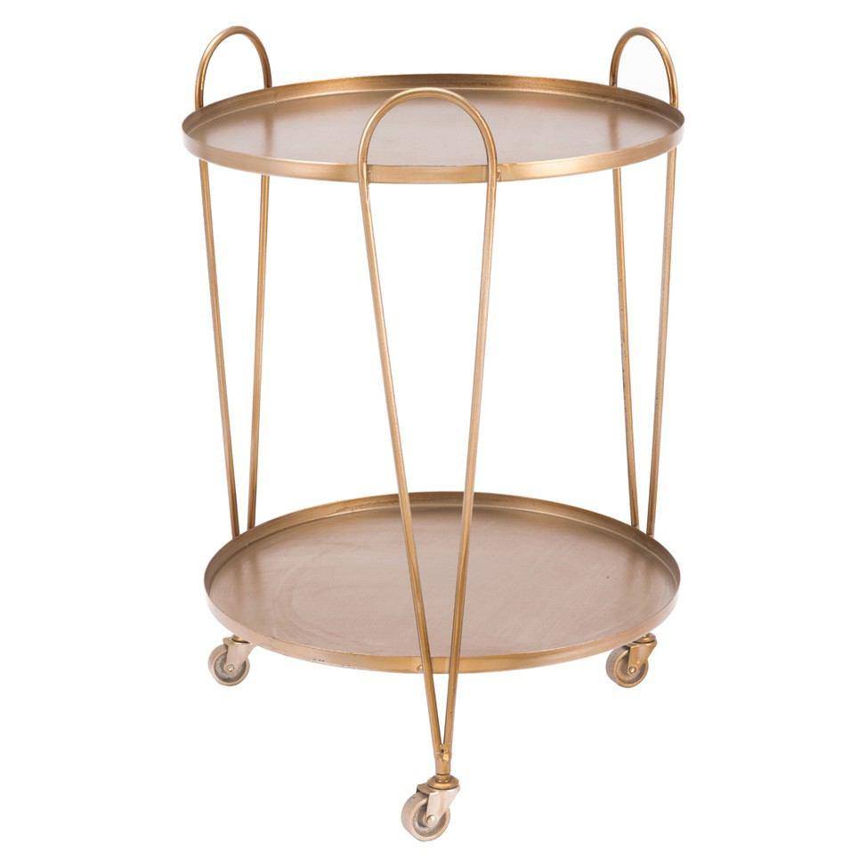 Zuo Trebede Bar Cart Gold