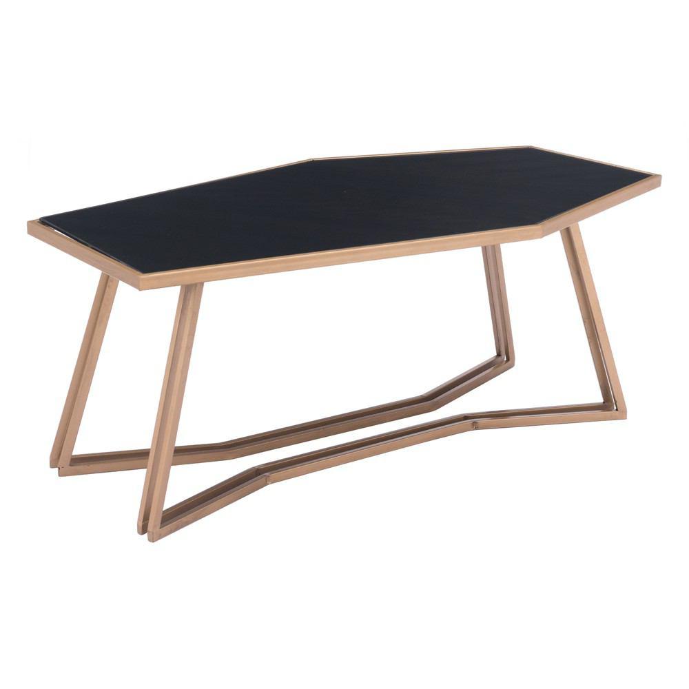 Zuo Geo Coffee Table Black & Gold