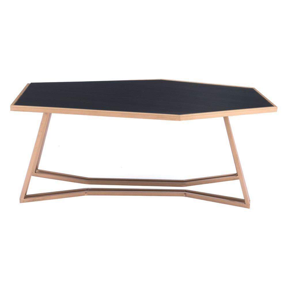 Zuo Geo Coffee Table Black & Gold