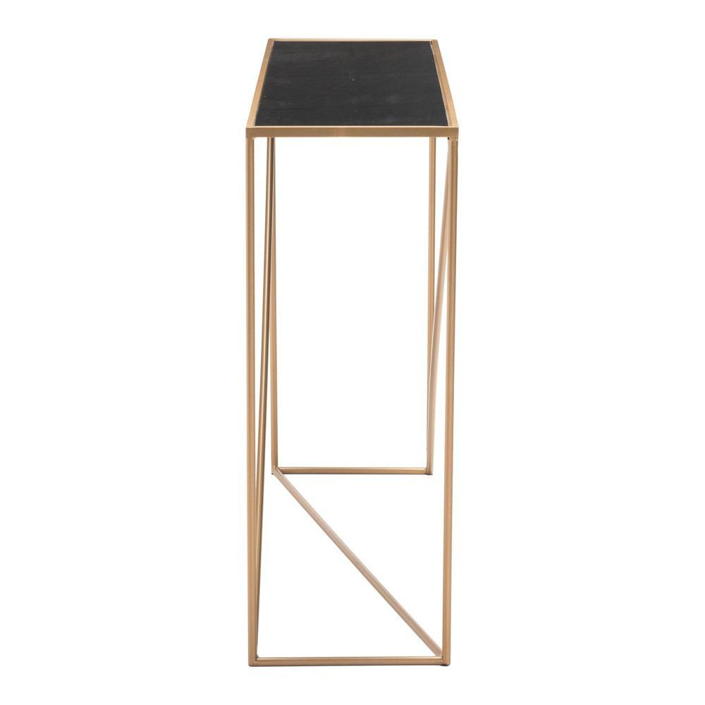 Zuo Sixty Console Table - Black & Gold