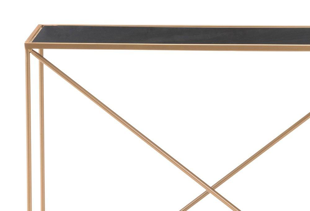 Zuo Sixty Console Table - Black & Gold