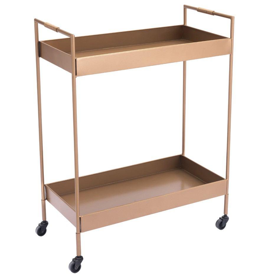 Zuo Gold Bar Cart Gold