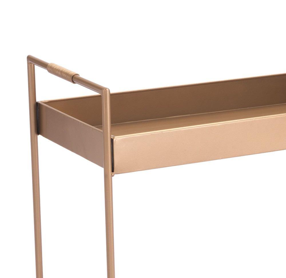 Zuo Gold Bar Cart Gold