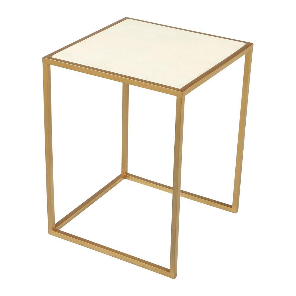 Zuo Kensington Nesting Tables Stone & Brass