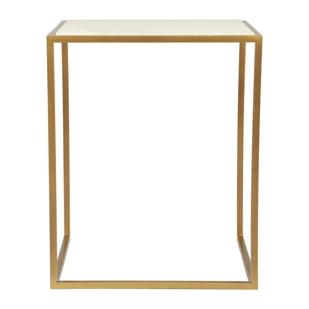 Zuo Kensington Nesting Tables Stone & Brass