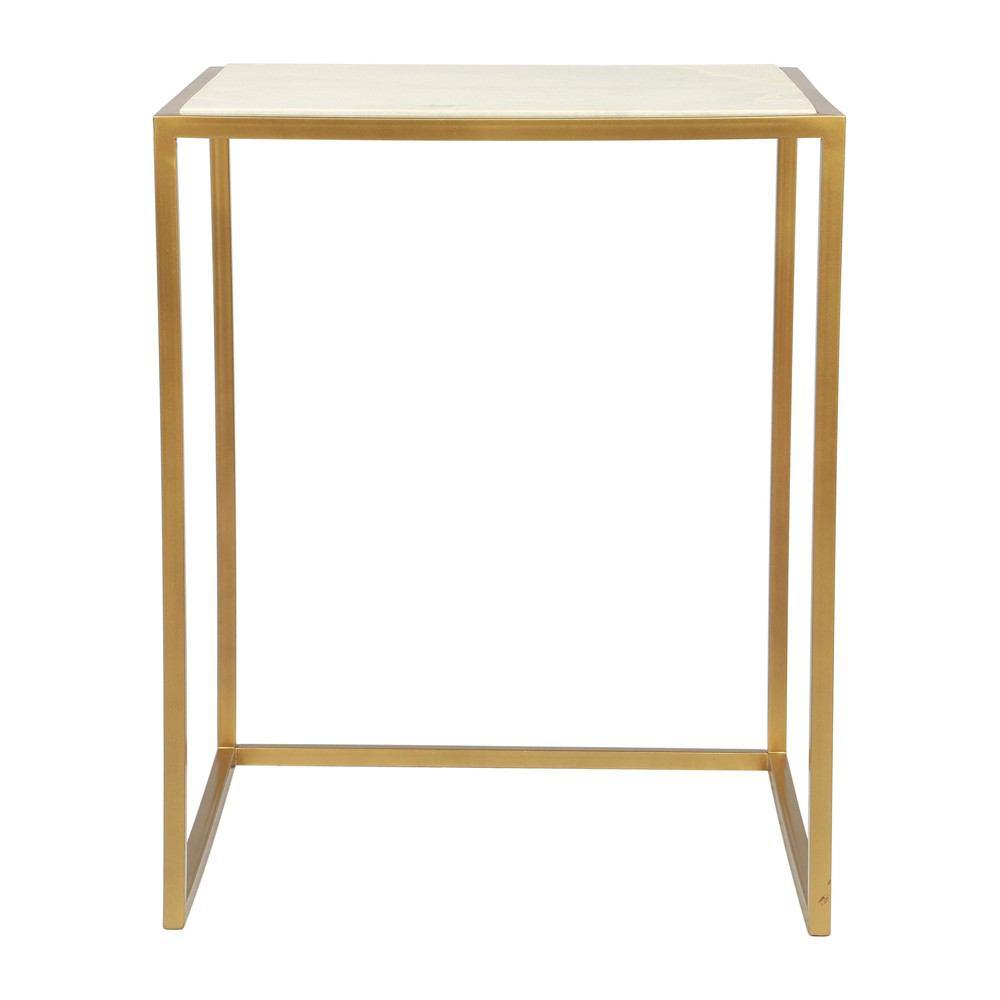 Zuo Kensington Nesting Tables Stone & Brass