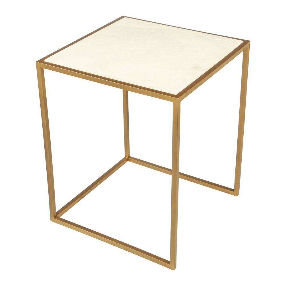 Zuo Kensington Nesting Tables Stone & Brass