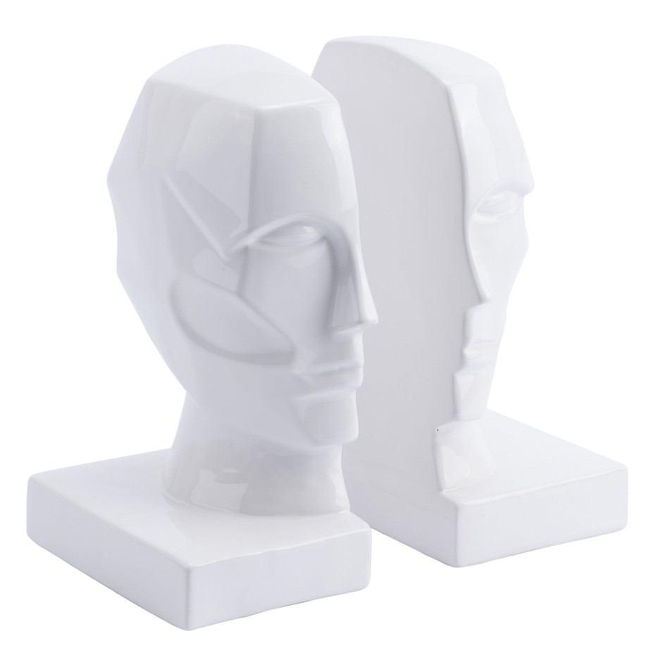 Zuo Face Bookends White