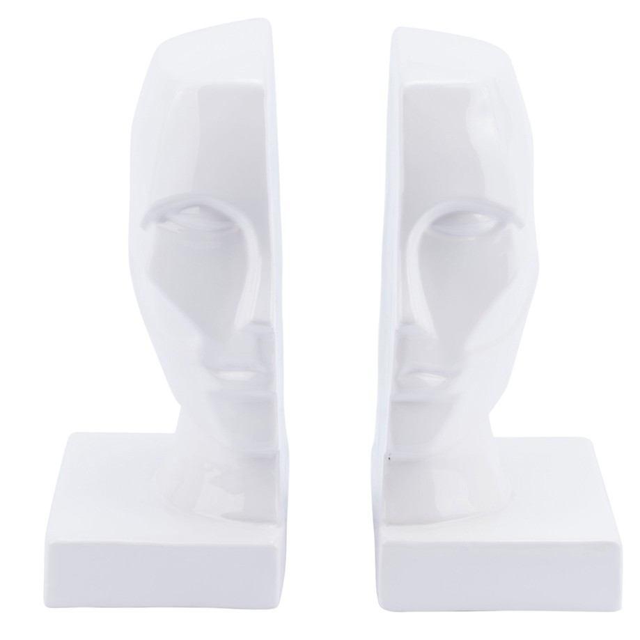 Zuo Face Bookends White