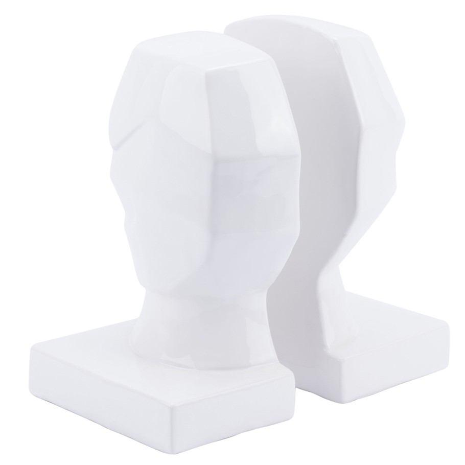 Zuo Face Bookends White