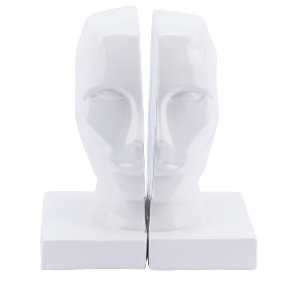 Zuo Face Bookends White