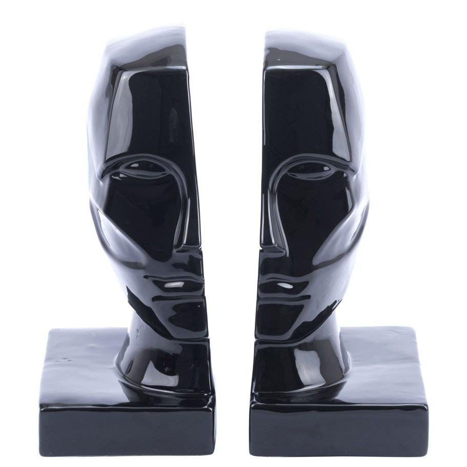 Zuo Face Bookends - Black