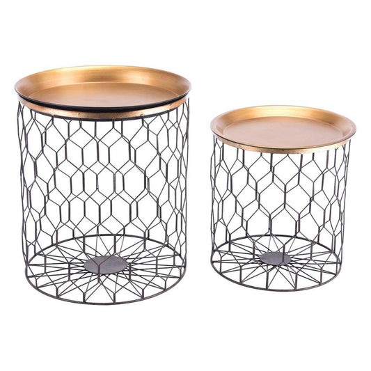 Zuo Oriente Set Of Two Tables Gold