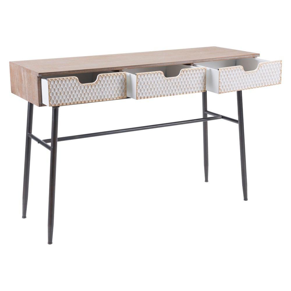 Zuo Desk Natural & White