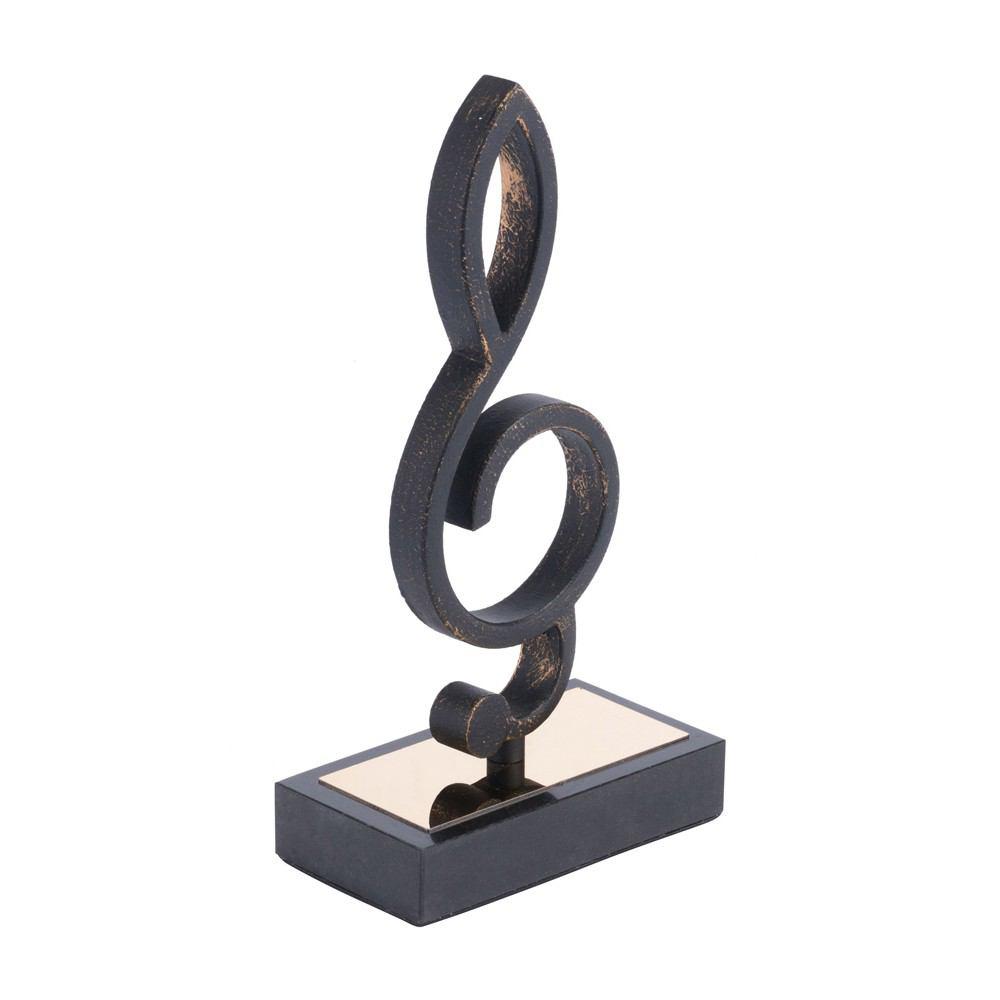 Zuo Treble Clef Figurine Black