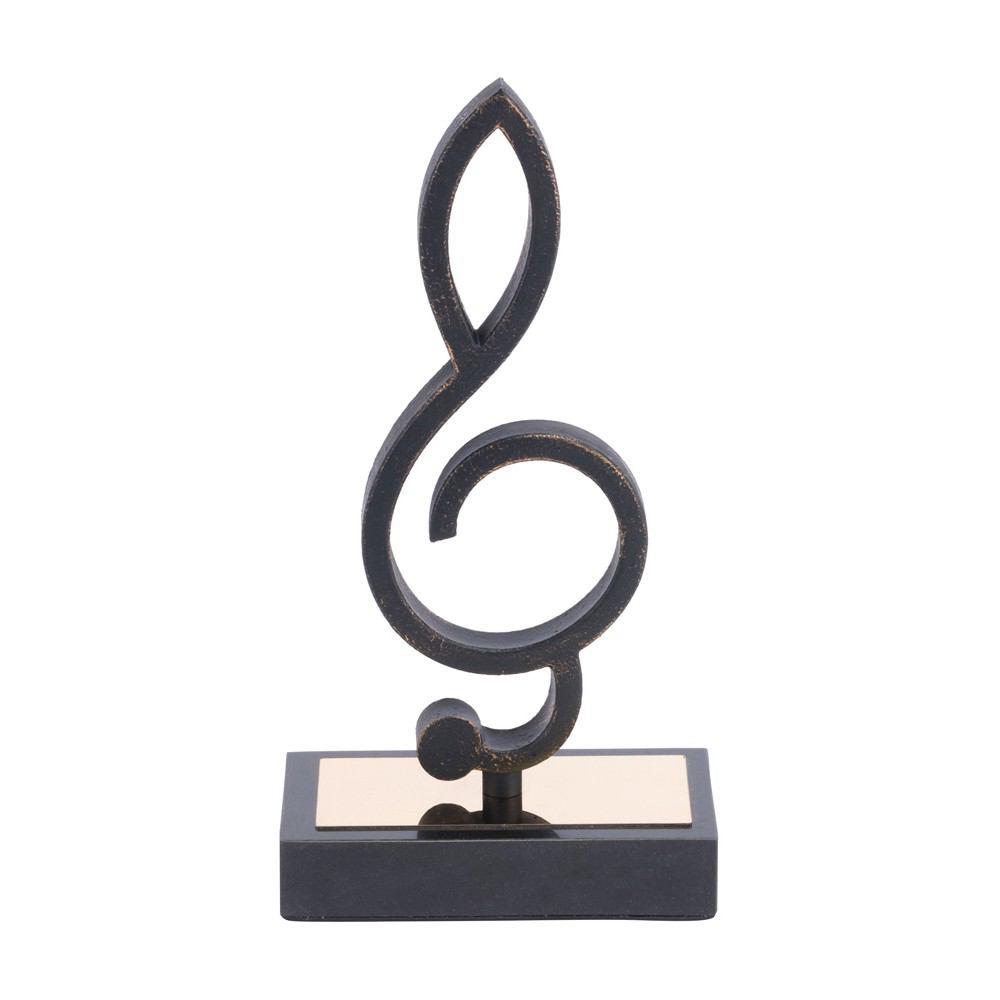 Zuo Treble Clef Figurine Black