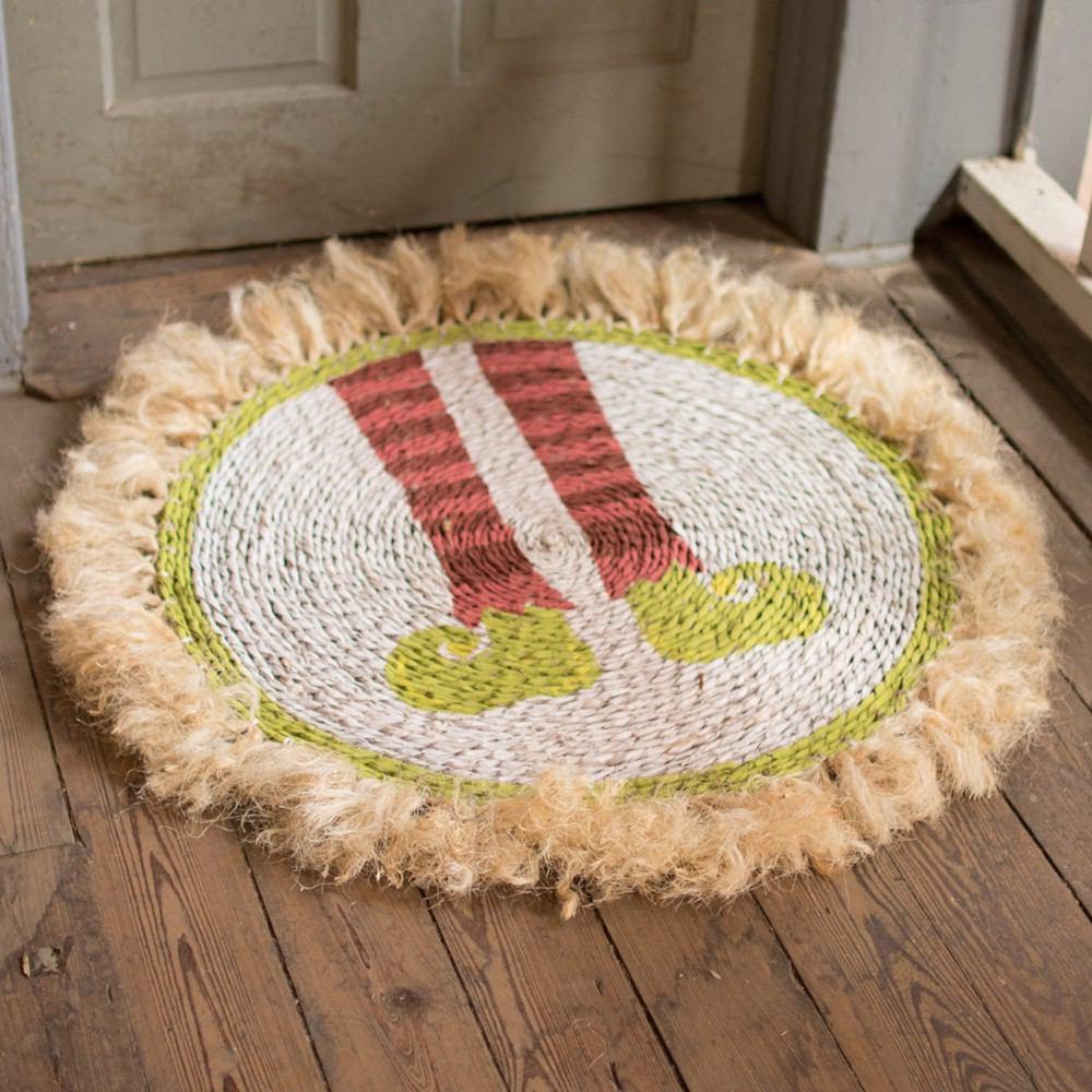Kalalou Seagrass Elf Legs Rug With Sisal Border