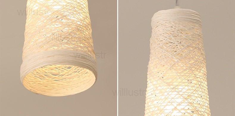 Natural Handmade Wicker Hanging Pendant Lamp
