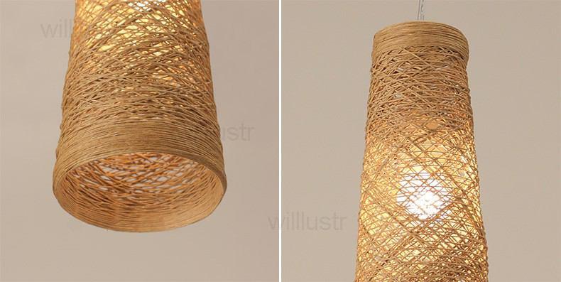 Natural Handmade Wicker Hanging Pendant Lamp
