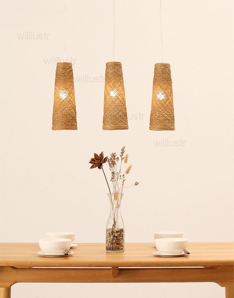 Natural Handmade Wicker Hanging Pendant Lamp