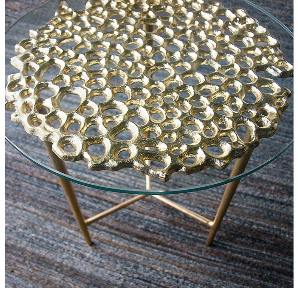 Gold Leaf Design Group Sponge Accent Table