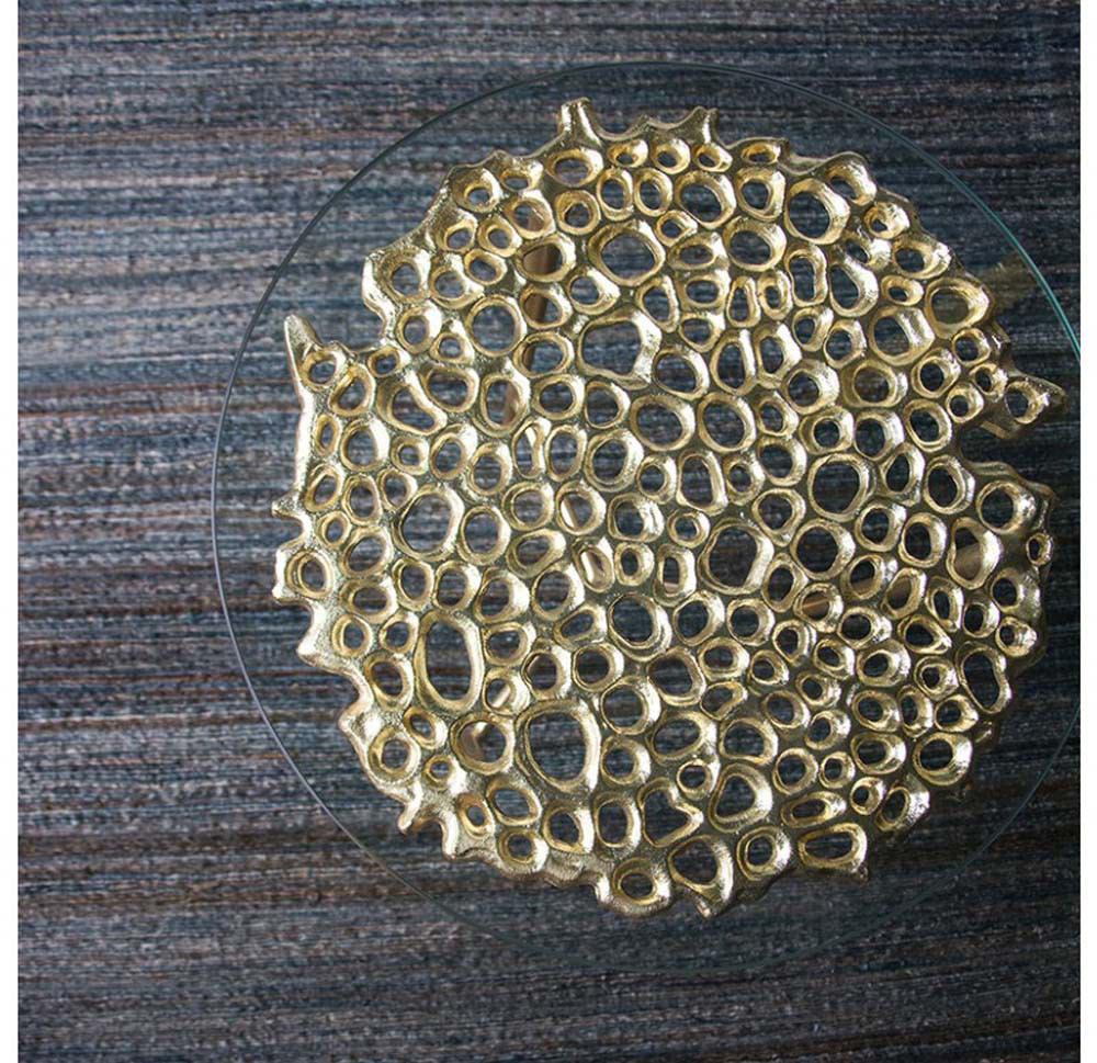 Gold Leaf Design Group Sponge Accent Table