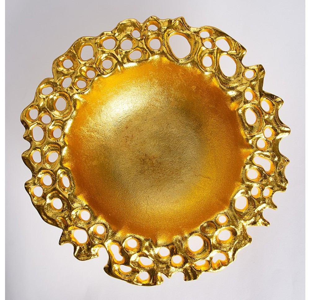 Gold Leaf Design Group Sponge Bowl 11" D - Gold