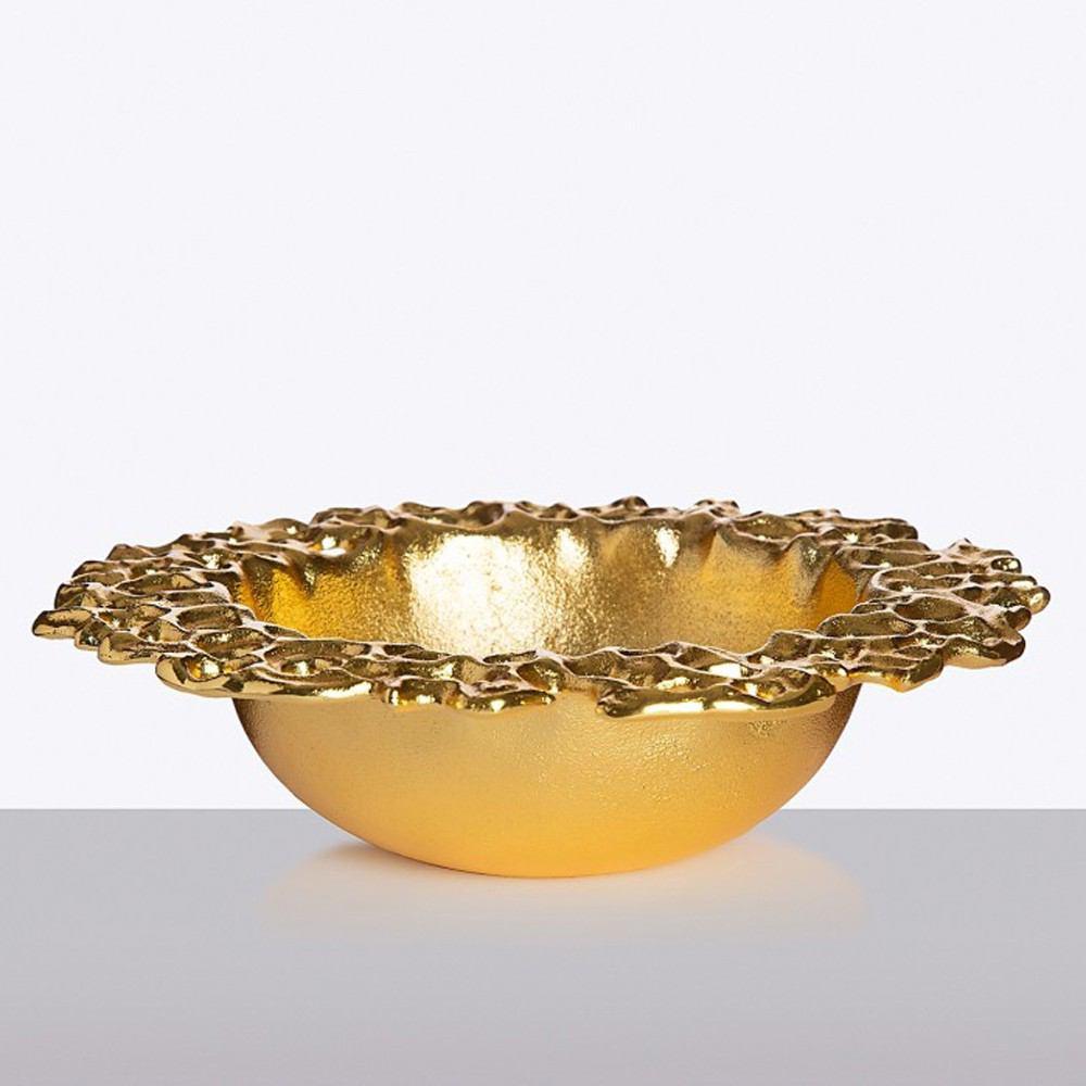 Gold Leaf Design Group Sponge Bowl 11" D - Gold