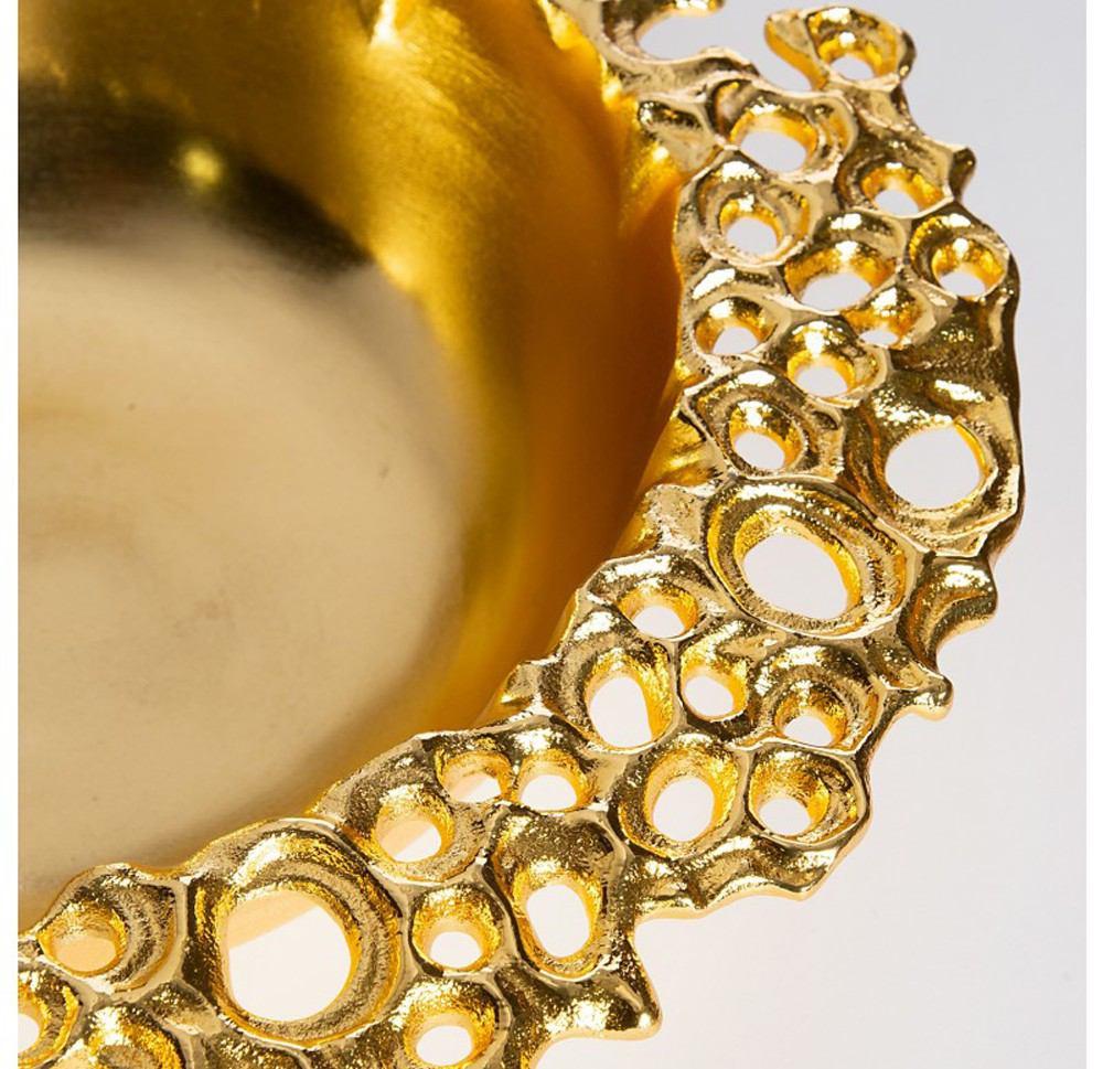 Gold Leaf Design Group Sponge Bowl 15" D - Gold